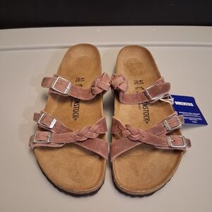 Birkenstock Franca Braided Lavender Oiled Leather  Womens Size 41 New With Tags